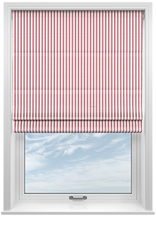 Lace Stripes, Rouge - Roman Blind